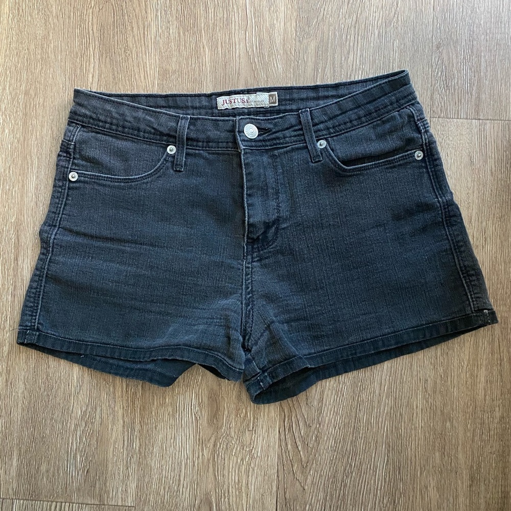 Just USA black jean shorts